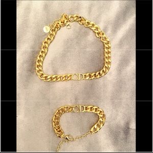 CD Choker Necklace & bracelet set